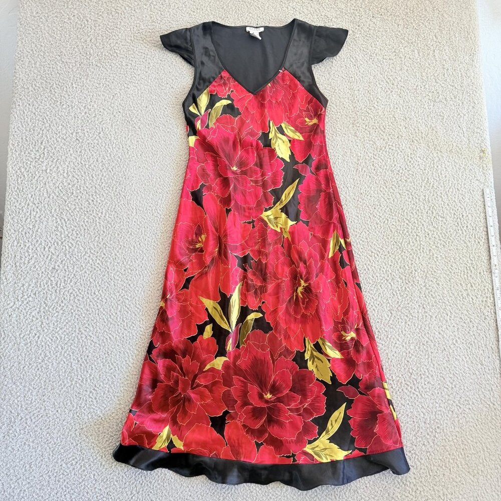 Y2K Slip‎ Black Red Roses Whimsigoth Fairy Grunge Dark Romantic